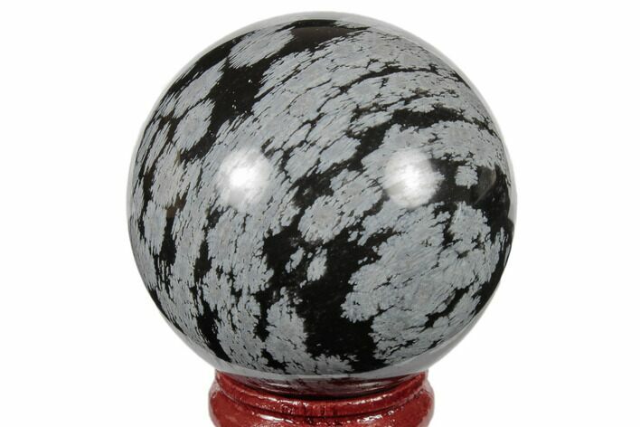 Polished Snowflake Obsidian Sphere - Utah #188853